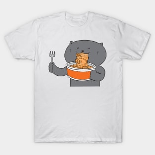 Cat Eating Spaghetti T-Shirt